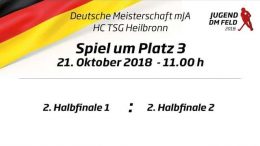 UHC Live – CHTC vs. BHC – Jugend DM – MJA Spiel um Platz 3 – 21.10.2018 11:00 h