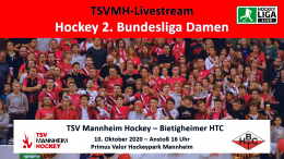 Sportdeutschland.tv – TSVMH vs. BTHC – 10.10.2020 16:00 h