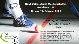 TuSLi - Nord-Ost-Deutsche Meisterschaft wU18 - Halle 1 Teil 2 - 12.02.2022 12:00 h