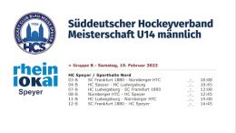 HC Speyer- Süddeutsche Meisterschaft mU14  - 19.02.2022 10:00 h